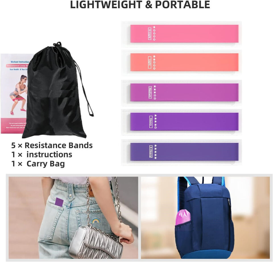 Full-Body Resistance Loop Bands Set for Home Fitness